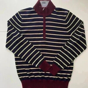 Brooks Brothers 100% Fine Merino Wool Half Zip Sweater Size M